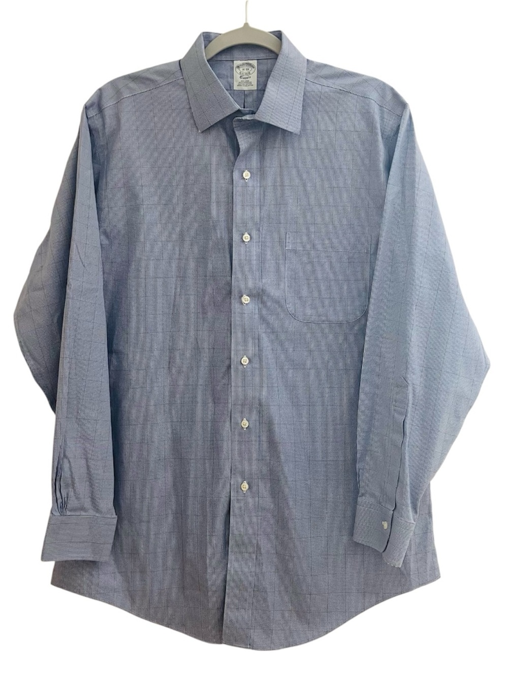Brooks Brothers Est. 1818 Men’s 16-33 Large Blue Check Non-Iron